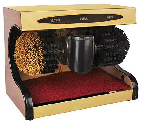 MYXJX lucidascarpe Elettrico, Macchina lustrascarpe Automatica a induzione Automatica, induzione fotoelettrica Automatica Adatta for Il Soggiorno Domestico,(Gold)