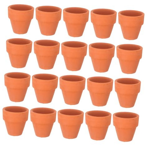 HEMOTON Vasi in Terracotta Piccoli 20 Pezzi Ceramici Marroni per Piante