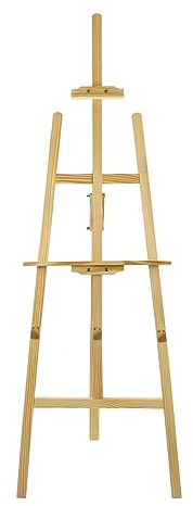 Cavalletto da Pittura in Legno 175 cm Regolabile – Cavalletto Pieghevole per Artisti, Adulti e Bambini, Ideale per Tele, Matrimoni, Mostre e Dipinti – Legno Resistente e Portatile