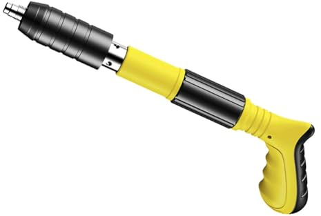 Fangxuee Clavadora Neumática Integrada Multiusos para Carpintería y Decoración, Herramienta Manual de Bajo Ruido para Clavar Clavos de Acero en