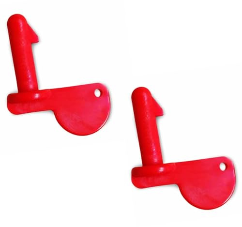 Auaurly 2 perni di traino SPST0397R, perno di traino rosso di ricambio compatibile con Peg Perego John Deere Style Farm Power Pull Turf Trattore Loader