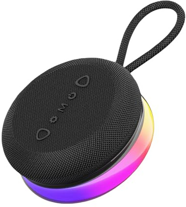 Qivine Altoparlante Bluetooth Portatile Magnetico con Luci RGB, Cassa Bluetooth Potente, Suono Stereo a 360°, Bluetooth 5.3, 13 Ore, Impermeabile, Ingresso TF, Ideale per Sport, Feste, Ciclismo