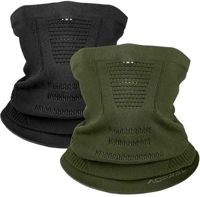 AOPREL Schlauchschal Herren Damen Winter Atmungsaktiv Multifunktionstuch | 2 Stück/1 Stück Winddicht Halswärmer Loop Schal Halbe Sturmhaube Halstuch Neckwarmer Motorrad Gesichtsmaske für Ski Fahrrad