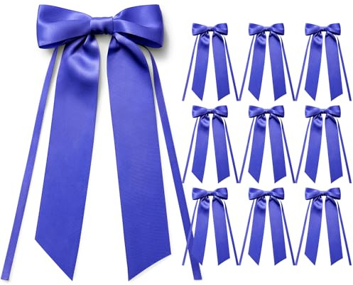 MORSUNBELA Schleifen Deko Geschenkschleife Groß für Hochzeit Königsblau | 10 große Geschenkschleifen, elegante Deko für Hochzeit,Kommunion,Geburtstag,Weihnachten,Girlanden und Geschenkverpackungen