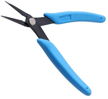 Pinze lunghe a punta fine da 3 mm con testa ispessita per lavori dettagliati di gioielli, design elettronico, manutenzione elettronica, strumento professionale ergonomico per avvolgere fili