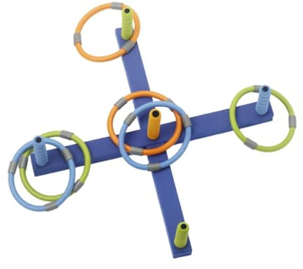perfk Ringwurfspiel für, Wurfspiel-Set für Familie und Erwachsene, lustiges Ringwurfspielzeug für Picknick, Party, Sommer, Garten