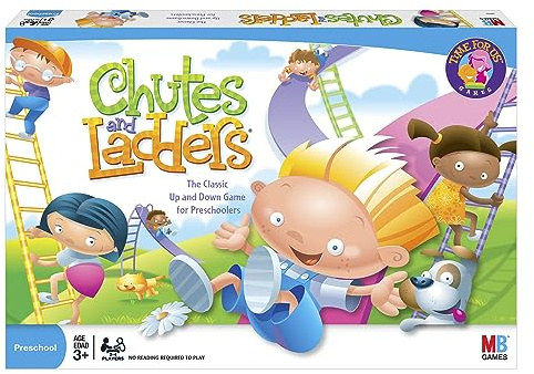 Hasbro Gaming Chutes and Ladders Board Game, 2 to 4 Players, Easter Gift for Kids, Preschool Classroom Games, Ages 3+ (Amazon Exclusive)