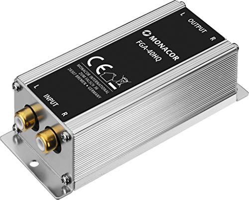 MONACOR FGA-40HQ High-End Masse-Trennfilter, Mantelstromfilter mit Stereo Line-Anschlüssen