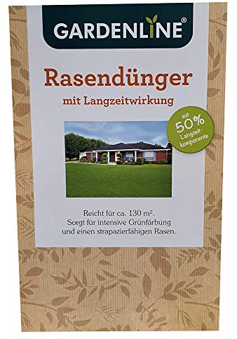 Gardenline Rasendünger mit Langzeitwirkung - für ca. 130m² Rasen - 3kg