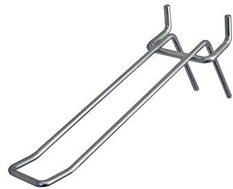 GERSO 30 Doppelhaken für Theken-Lochblechdisplay galvanisch verzinkt für Tresen Doppel Haken