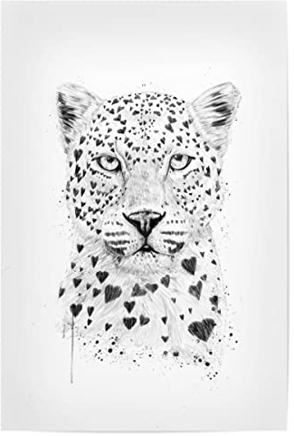 artboxONE Poster 30x20 cm Tiere Lovely Leopard hochwertiger Design Kunstdruck - Bild Leopard Leopard Liebe