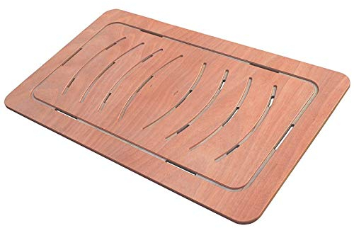 FERIDRAS Pedana Doccia in Legno Marino 104 X 62 Antiscivolo per Piatto Doccia 120 X 80