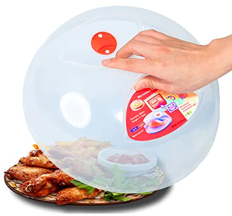 Couvercle ventilé pour micro-ondes - Protection contre les éclaboussures - De qualité alimentaire - Pour micro-ondes - 29 cm