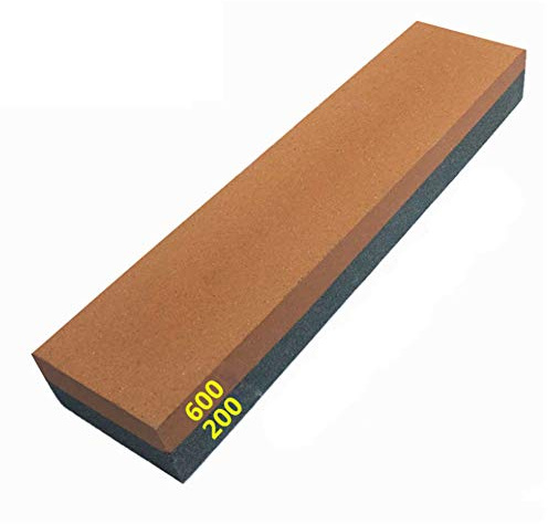 Piedra de afilar, piedra de afilar 200/600 Grit Afilador de piedra de afilar natural de doble cara, para cocina, táctica, exterior (200X50x25mm)