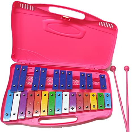 Alysée – MT25-C-PK Metallophon mit 25 chromatischen Platten, Koffer mit Griff und Schlägeln im Lieferumfang enthalten