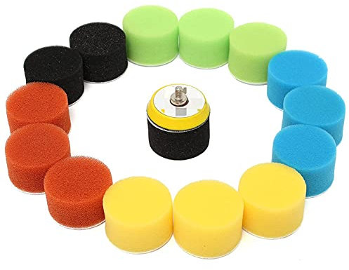 16Pcs / Set Polierpad für Autopolierer 2 Zoll 50mm Polierkreis Polierpad Werkzeugsatz für Autopolierer Wachs,A
