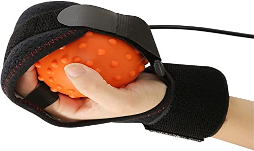 HDGRNCC Fingerorthesen Handrehabilitationstrainingsgeräte Schlaganfall Hemiplegie Elektrische Heiße Kompresse Massageball Haushalt Fünf Finger Griffbrett Hand
