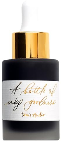 Tom’s Studio Calligraphy Ink | (30ml, Jet Black) | Water Resistant Ink for Dip Pens & Brushes, with Pipette | Best for Flourishes, Artwork and Illustrations | Acid Free, Non Toxic & Vegan |