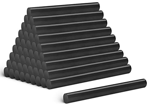 Heißklebestifte, 50 Stück 7 x 100mm Klebestifte, Heißklebepistole Sticks für Hießklebepistole (Schwarz）