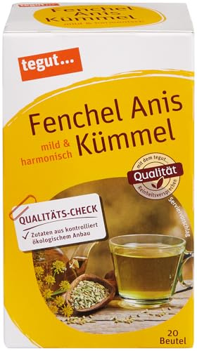 tegut… Tee, Fenchel-Anis-Kümmel, 20 Beutel, 40 g