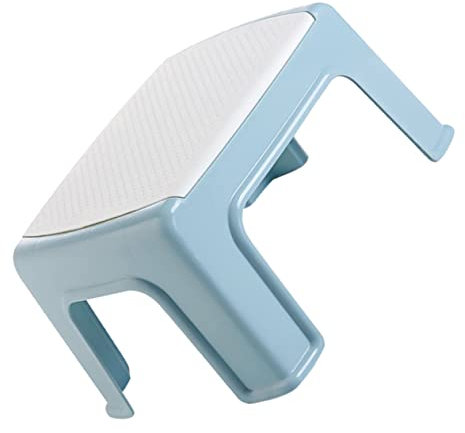 Holibanna Kunststoffhocker Kinderhocker 30x20x16cm Tragbarer Fußhocker Leichter Trittstuhl Für Bad Ergonomisches Design in Himmelblau Für Kinder Und Badezimmer