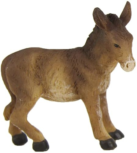 FADEDA Donkey Height 7 cm Hand-Painted Detailed Nativity Scene Figures Christmas Table Decoration Nativity Accessories
