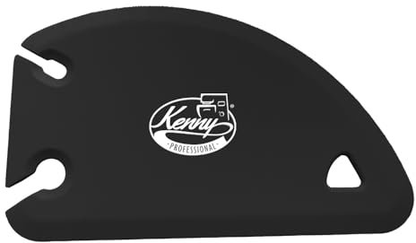 Kenny Professional 3 in 1 Multi-Purpose Dough Scraper Card Made of BPA Free Silicone & Stainless Steel core - Bowl Scraper, Dough Remover, Attachment Cleaner (Anthracite)