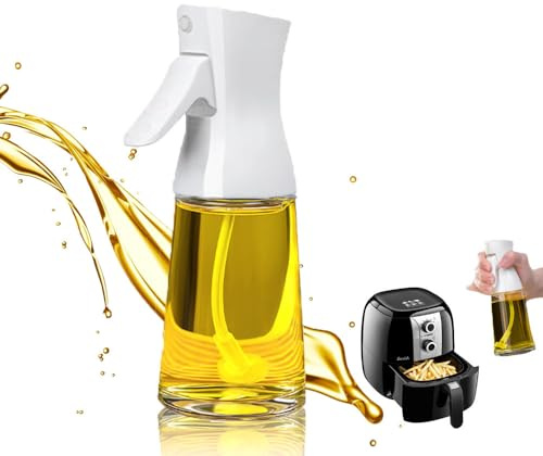 HZYUEKUN Botella pulverizadora de aceite de oliva de 180 ml, botella dispensadora de aceite de grado alimenticio, dispositivo de cocina utilizado para cocinar, barbacoa, pulverizador de aceite,