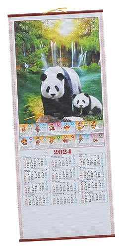 VILLCASE Chinesischer Kalender Wandkalender Traditioneller Hängekalender Mit Klarer Druckanzeige Drachenjahr Tageskalender Für Zuhause Und Büro