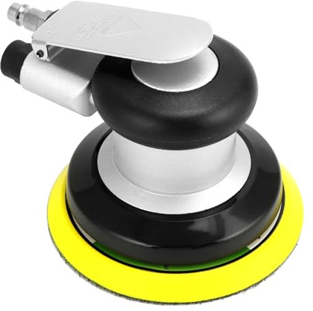QWORK® Ponceuse excentrique à air comprimé 125 mm - 12000 tr/min - polisseuse pneumatique haute performance pour polir, meuler et poncer les voitures