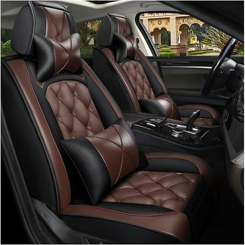 FROON Sitzbezüge Auto Autositzbezüge Universal Set für BMW Compact 1994-2001 316i 316G 318ti 318tbs 323ti Auto Zubehör,braun