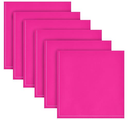 Einfarbige einfarbige Weihnachts-Servietten, wiederverwendbar, waschbar, Polyester, Basteln, Küche, Tisch, Bobo, Kleidung, 6 Stück, 50,8 x 50,8 cm