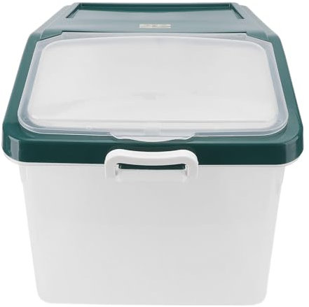 KIMISS Large 25KG Rice Storage Container - Sealed Rice Dispenser with Measuring Cups, Versatile for Flour, Grains, and Pet Food, Food Grade PP Material for Kitchen Organization