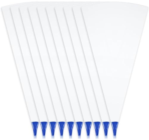 Duanthry 10Pcs Tile Grout Masonry Mortar Bag with Molded in Tip Tear Puncture- Heavy Duty Vinyl Piping Cement Bag Blue