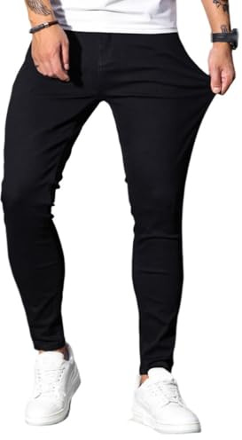Oanviso Jeans de Vaqueros Hombre Skinny Denim Jean Hip Hop Slim Fit Pantalone Moda Elásticos Pantalón Largo Vaquero Ajustados