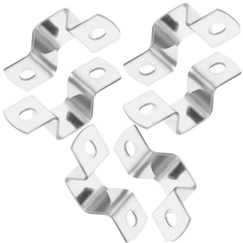 jojofuny 6 Pièces Colliers de Serrage Carrés en Acier Inoxydable 304 Supports en U pour Tube Carré Structure Stable pour Fixation Industrielle et Domestique de Tuyaux et Poteaux