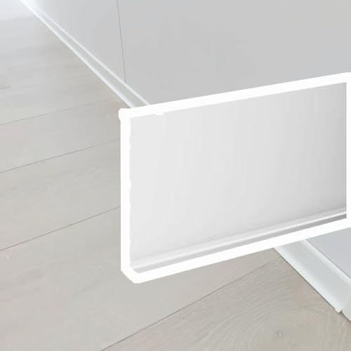 plinthe Cache-plinthes pour plinthes de 4, 6, 8 et 10 cm, profilés de finition adhésifs et flexibles pour plinthes murales/Plinthes murales en aluminium(10 PCS,H 10 CM)