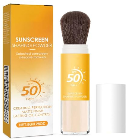 Poudre De Protection Solaire SPF 50 PA++, Poudre Fixatrice Légère For Un Fini Mat, Contrôle De L'huile Et Équilibre De L'humidité, Sans Agglomération, 12 G(4pcs)