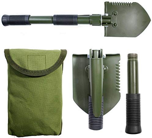 Klappspatenset, Mini, 3-en-1, Palas Plegables, con Bolsa de Transporte