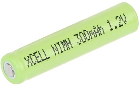 XCell 136423 - Batteria AAAA standard flattop (altezza 39,9 mm, ø 8,5 mm, tensione 1,2 V, peso 8,5 g, 300 mAh)