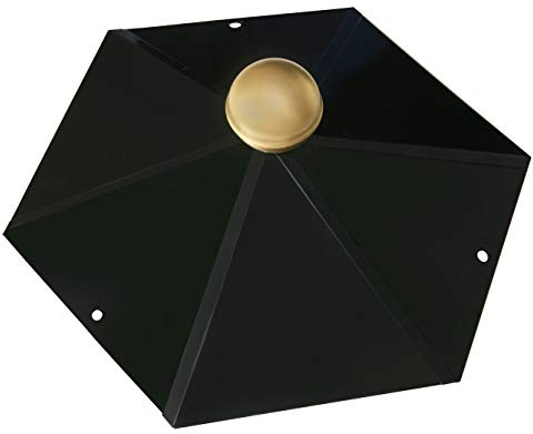 SunnyDeals Pavillon-Haube 6-eckig, schwarz, Kantenlänge 25cm | Dekorative Firsthaube für 6-eckige Pavillons als hochwertiger Dachabschluss.