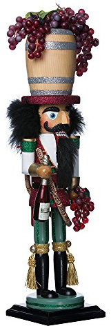 Kurt Adler 18.9 Hollywood Wine Barrel Hat Nutcracker