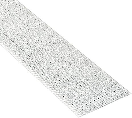 KLEBESHOP24 Klettband ZUM NÄHEN, Hakenband, 25 mm x 3 m, weiß | nur Haken - NICHT selbstklebend