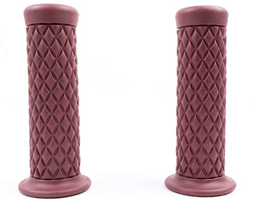 SFONIA 2pcs Motorrad Hand Griffe Lenkergriffe 22MM 7/8 Anti-Rutsch-Gummi Griffe Motorrad Universal für Motorrad-Roller Quad Cruiser Offroad (Braun)