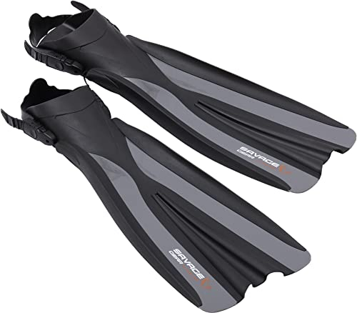 Savage Gear Belly Boat Fins XL/XXL 70cm - Bellyboot Flossen für Angler, Bellyboat Flippers, Schwimmflossen
