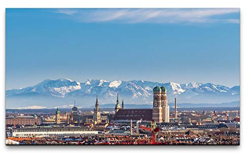 Bilder XXL Panorama von München 120x70cm Wandbild auf Leinwand