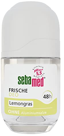 SEBAMED Frische Deo Lemongras Roll-on, zuverlässiger Schutz vor Körpergeruch, 48h Wirkung, langanhaltende Frische, ohne Aluminiumsalze, mit frischem Duft nach Lemongras, 50 ml