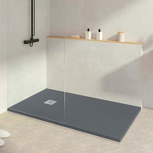 KOES - Plato de Ducha de Resina Modelo INDO – 120x120 – Antracita RAL 7016