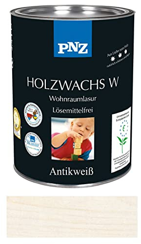 PNZ Holzwachs W Holzschutz Lasur Pflegelasur für Innen und Außen Premiumklasse von Gartenwelt Riegelsberger Antikweiß 2,5 Liter