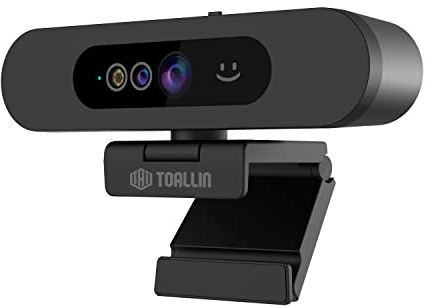 TOALLIN Webcam 1080P pour Windows Hello Face - Caméra de Reconnaissance Faciale avec Microphone, Grand Angle pour Appels Vidéo